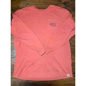 Carhartt  Men's Rugged Flex Relaxed Orange Long Sleeve Shirt Large L